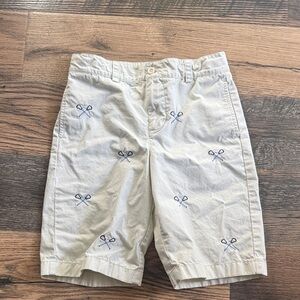 Vineyard Vines Cream Embroidered Lacrosse Khaki Shorts
